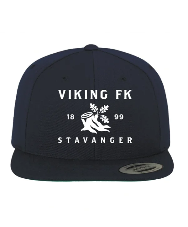 Caps med flat brem og hvit Viking FK logo