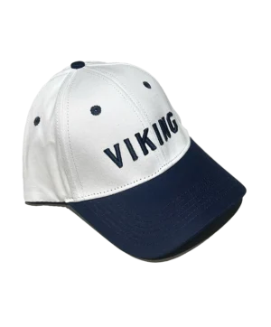 Viking Caps - Hvit m/ Navy brem (NY)