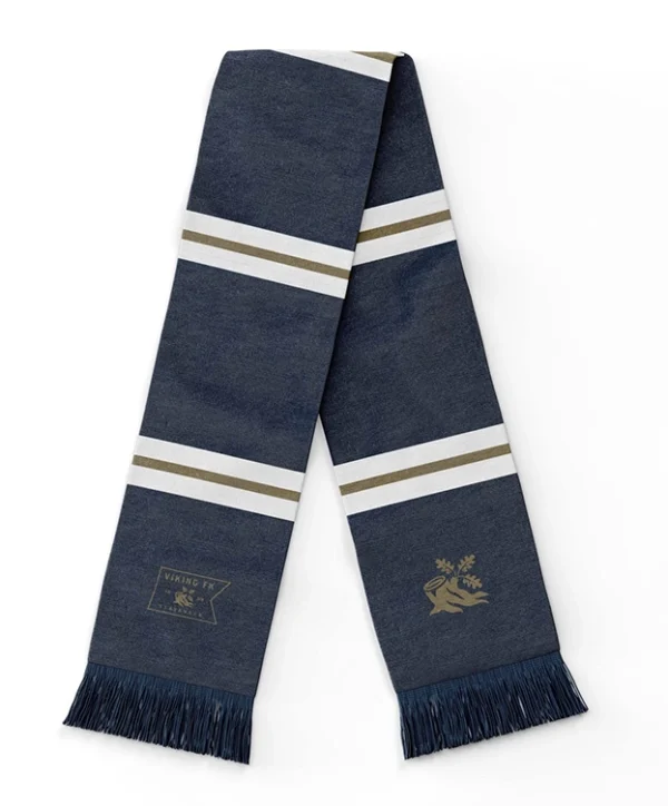 Vikingskjerf med broderte logoer